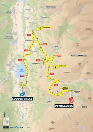 Tour de France 2025 โ stage 13 map